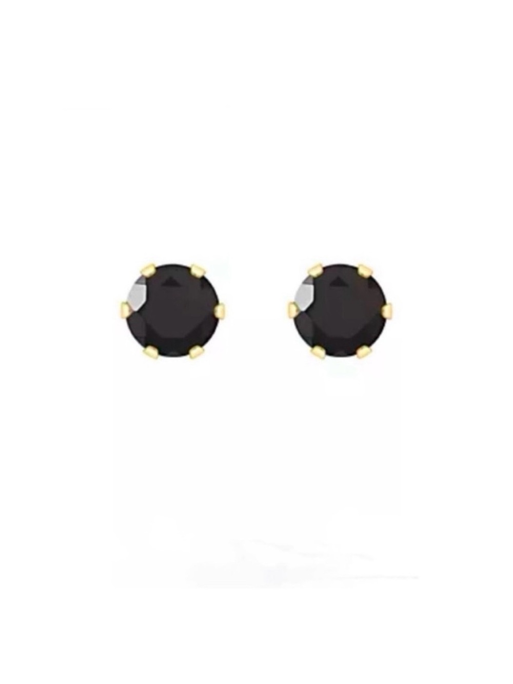 J. Crew Black Crystal Gold-Prong Stud Earrings